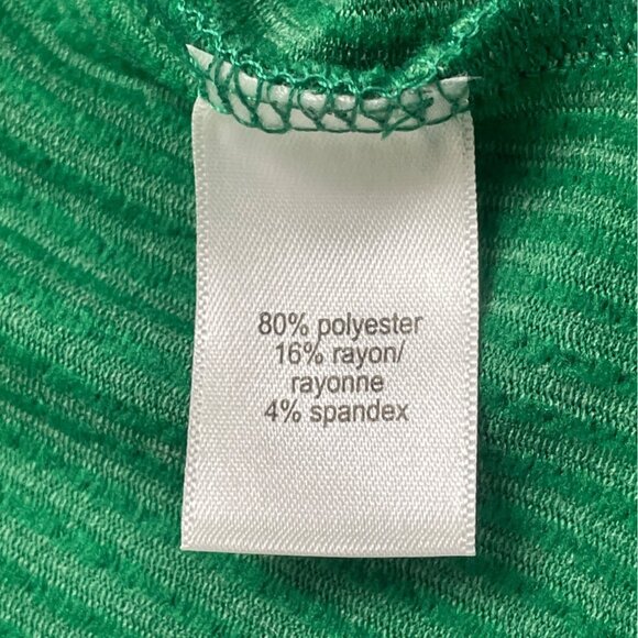 Maurices Women’s Green Ribbed Knit Short Sleeve Top Relaxed Fit Size 3x - New - Picture 9 of 11